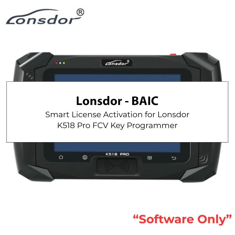 BAIC License Activation for Lonsdor K518 Pro FCV Version Key Programmer