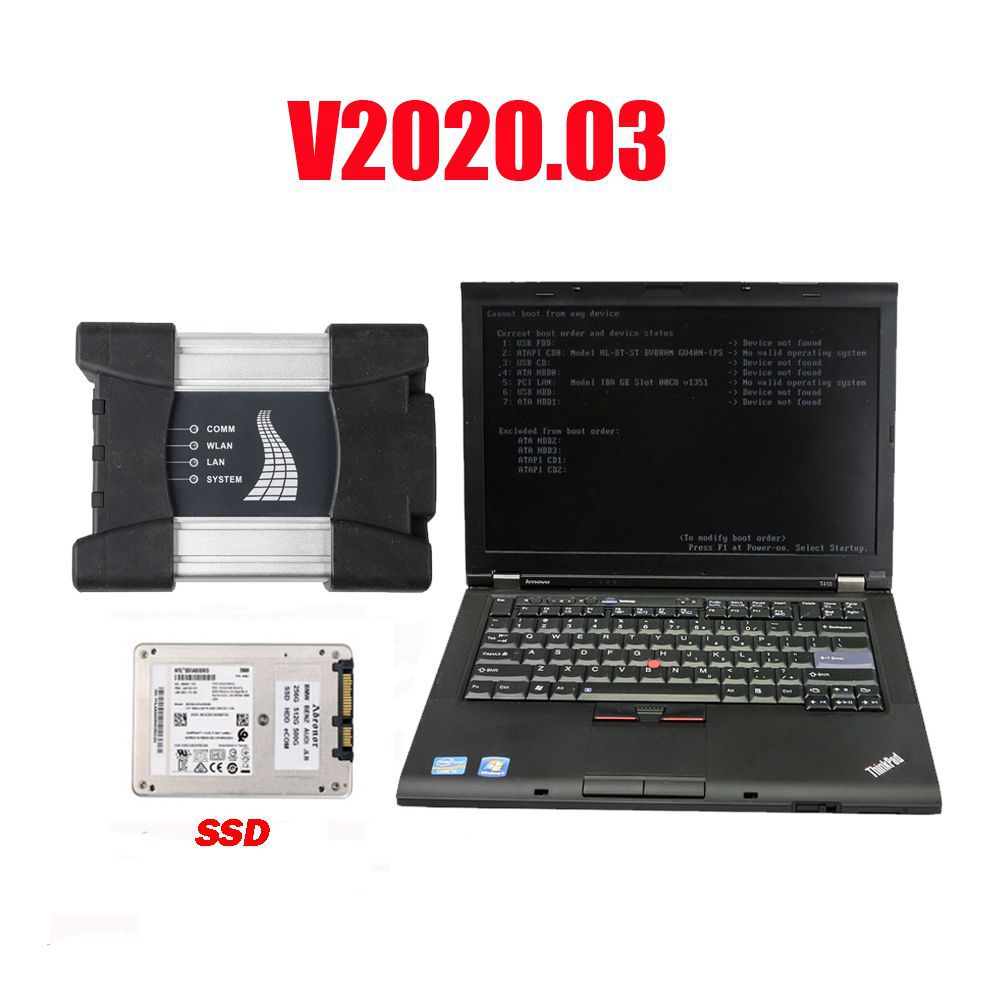 V2020.11 BMW ICOM Next A+B+C Diagnosis with Second Hand Lenovo T410 Laptop I5 CPU 4GB No Needs Activation