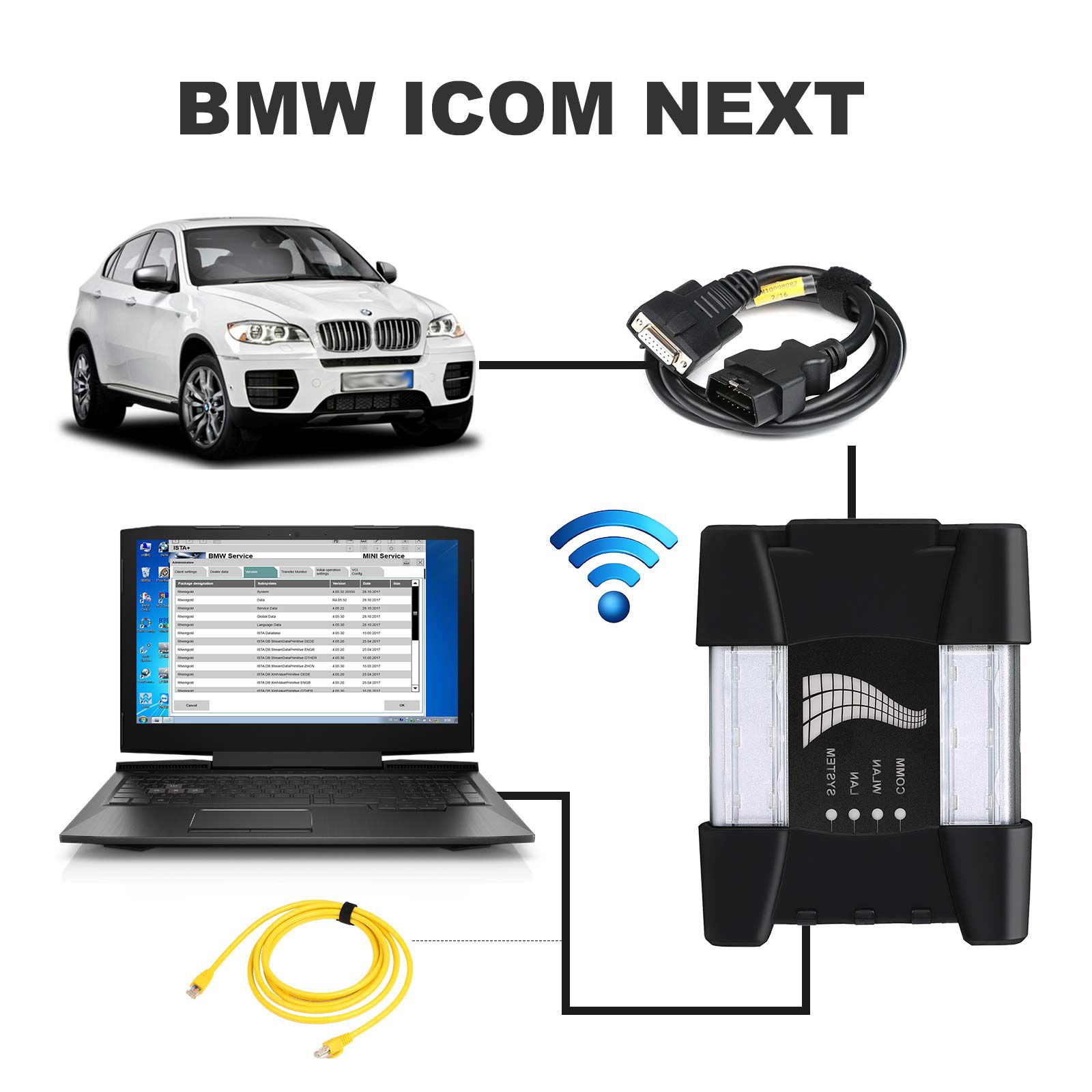 WIFI 기능을 갖춘 BMW ICOM NEXT 전문 진단 도구
