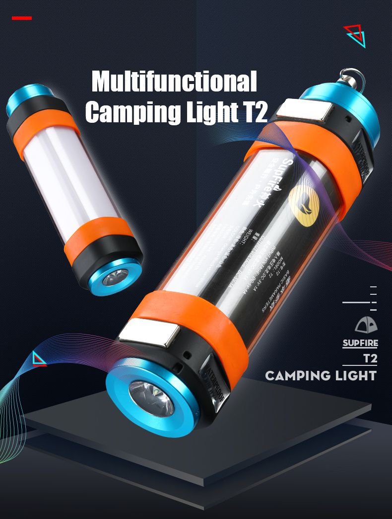 Camping LED Light T2 Flashlight Hand Lamp Torch Tent Light Work Lamp
