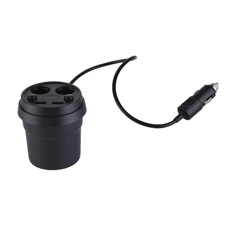 Car Cup Charger 3.1A USB HUB Cup Holder Adapter Cigarette Lighter Splitter Mobile Phone Chargers With Voltage LED Display