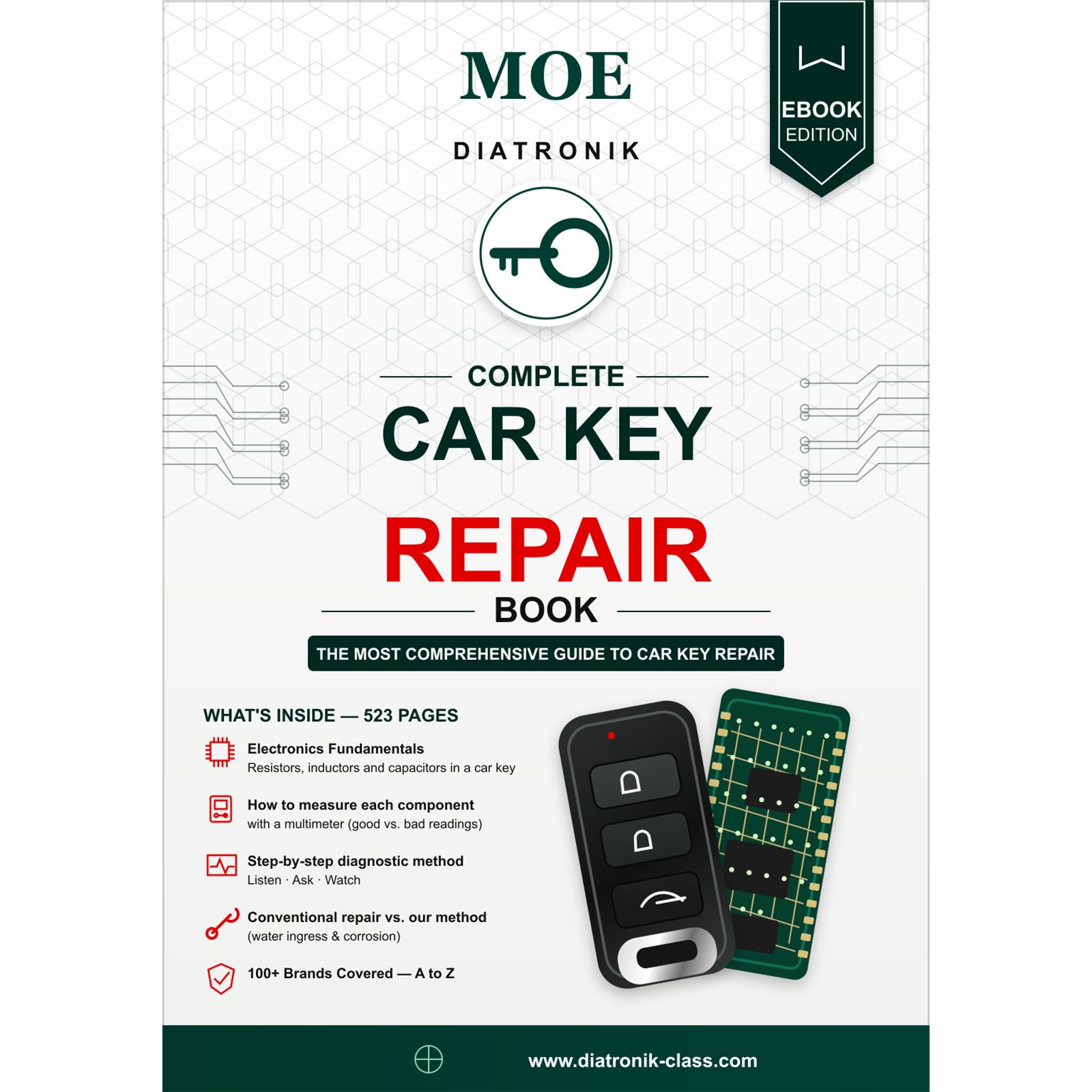 2026 Complete Car Key Repair Book Online E-Book By MOE Diatronik