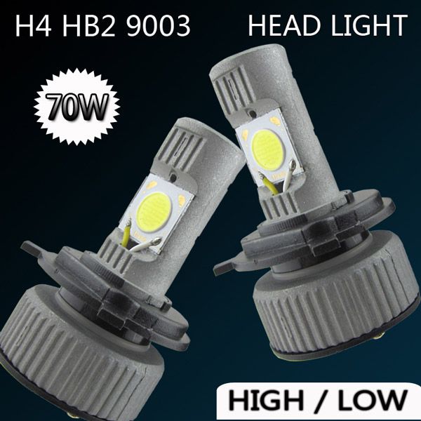 Universal Car Truck H4 3600LM 70W LED HeadLight H/L Beam Lamp 6000K 7500K integrated