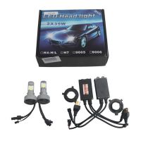 Universal Car Truck H4 3600LM 70W LED HeadLight H/L Beam Lamp 6000K 7500K integrated