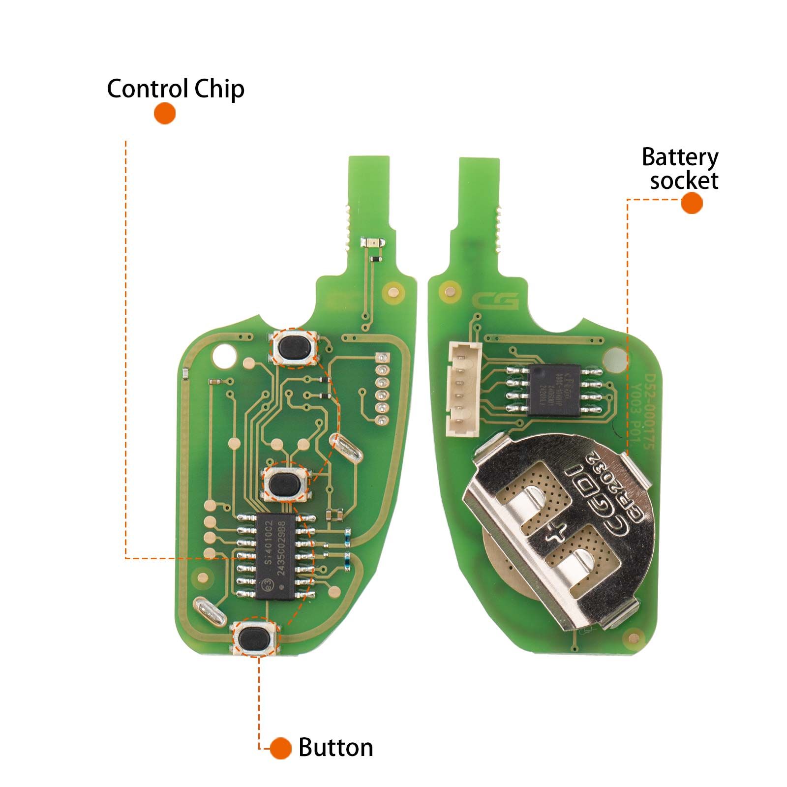 CG A11DS 3 Buttons Wire Remote Used with CGDI K2 Remote Key Programmer 5pcs/lot