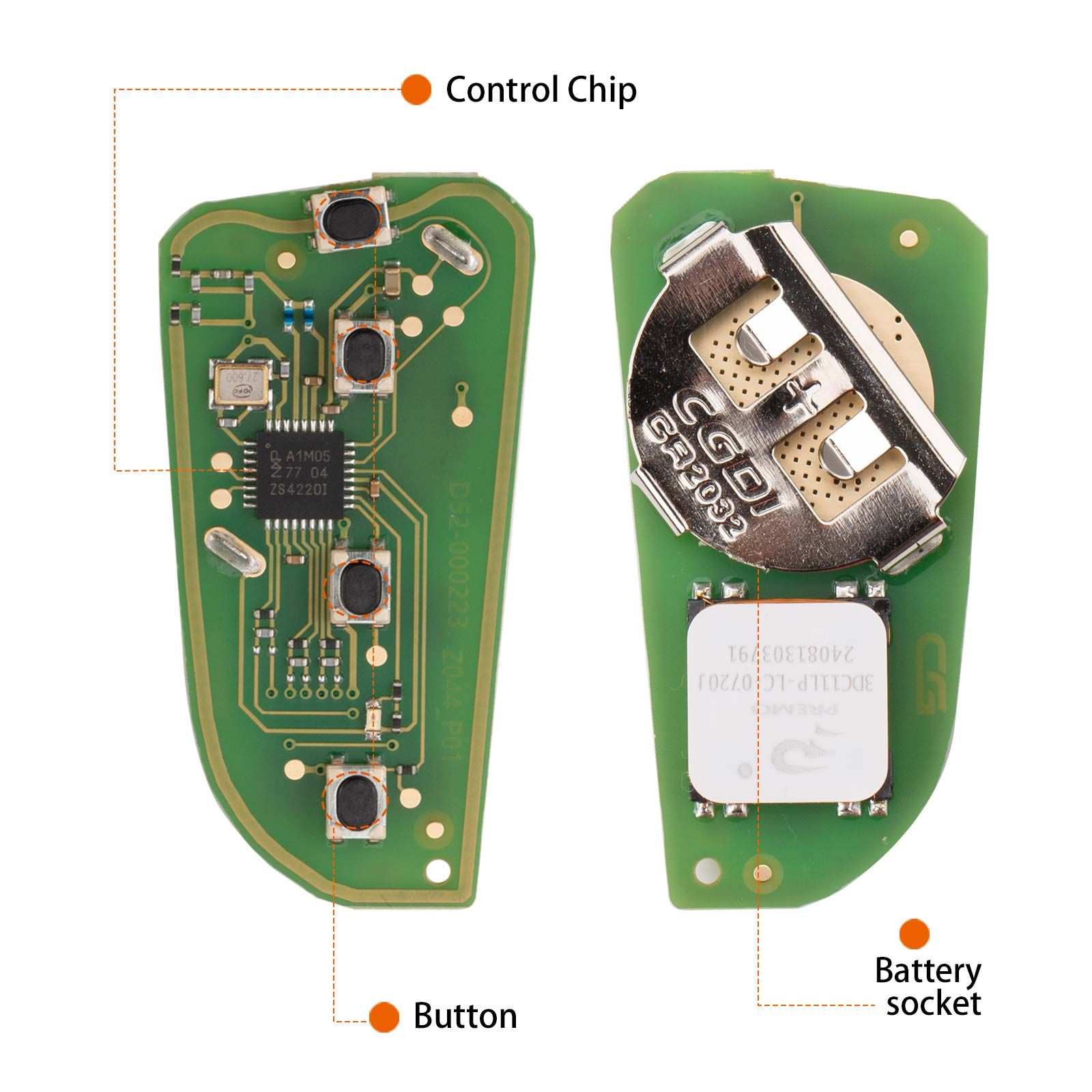 CG ZA02-4 BMW DF Blade(4BTN) 4 Buttons Smart Remote Used with CGDI K2 Remote Key Programmer 5pcs/lot