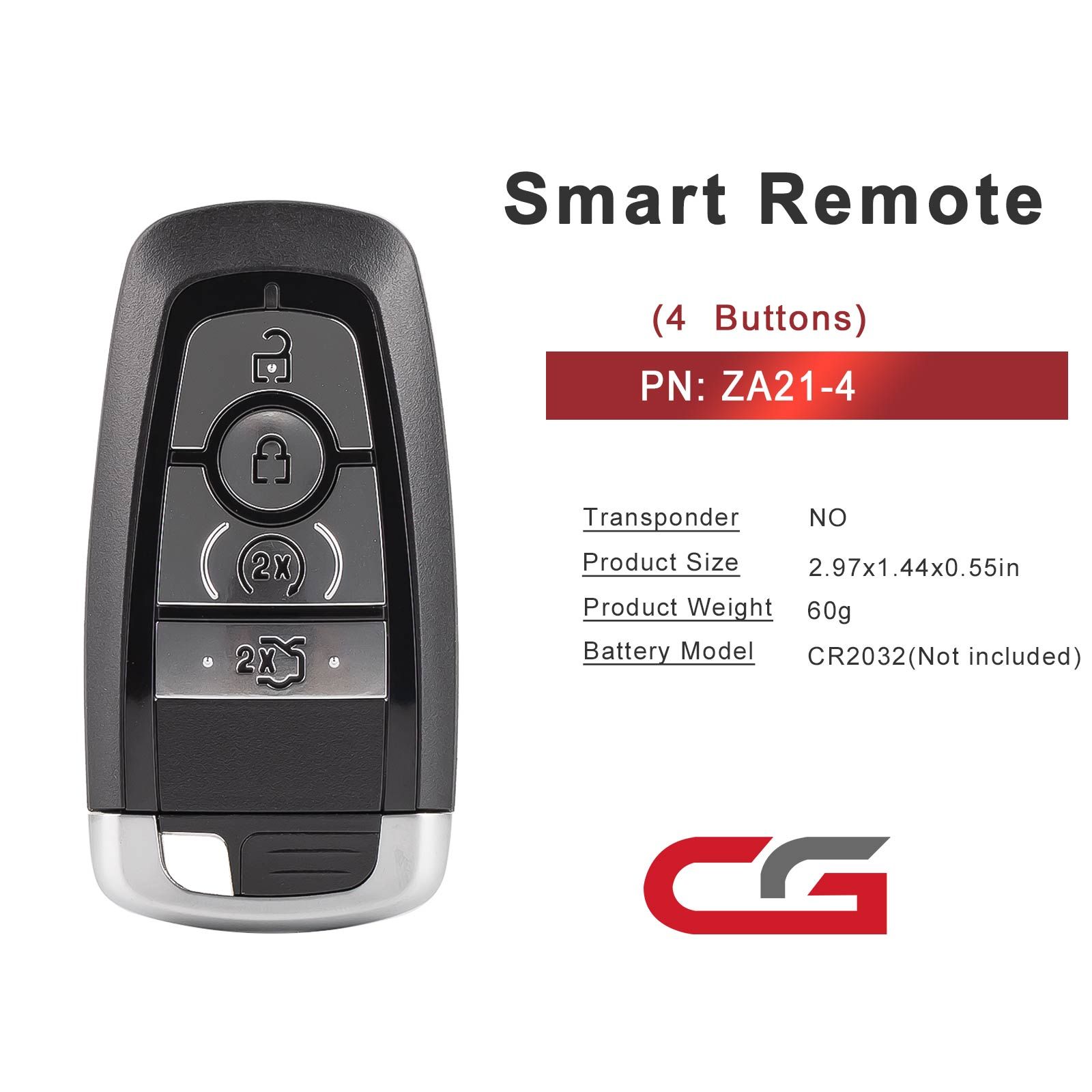 CG ZA21-4 FU.T(17.4-BTN) FOR.D 4 Buttons Smart Remote Used with CGDI K2 Remote Key Programmer 5pcs/lot
