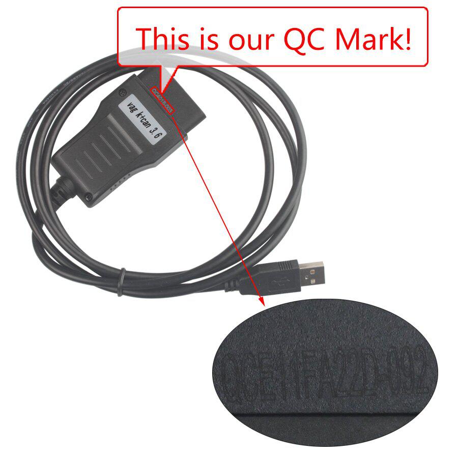 VAG K CAN 지휘관 3.6 VAG K+CAN 지휘관 3.6 OBDII OBD2 폭스바겐/아우디/스코다/시트 진단 케이블