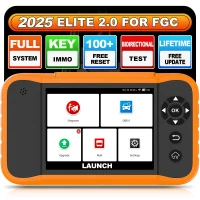LAUNCH X431 Creader Elite 2.0 For FGC Car Diagnostic Tool Full Systems ECU Coding Bi-directional Control 31+ Service OBD2 Scan