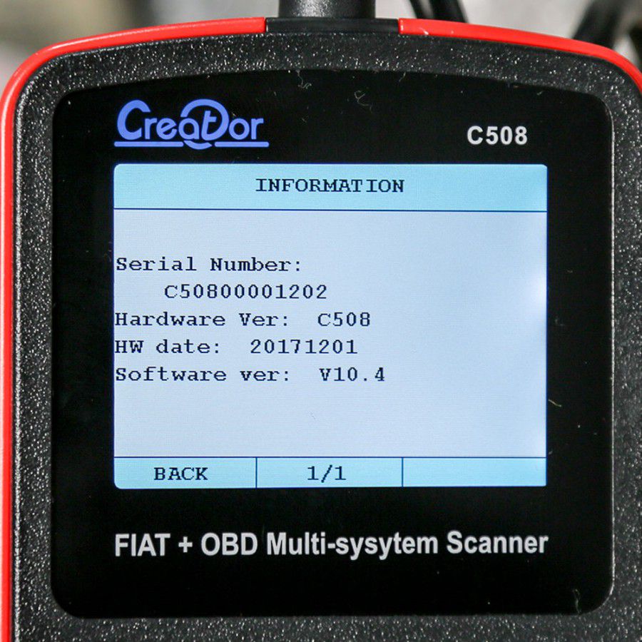Escáner multisistema creador c508 OBDII / eobd para herramientas de escaneo Fiat / alfa / abrath / Lancia airbag / ABS