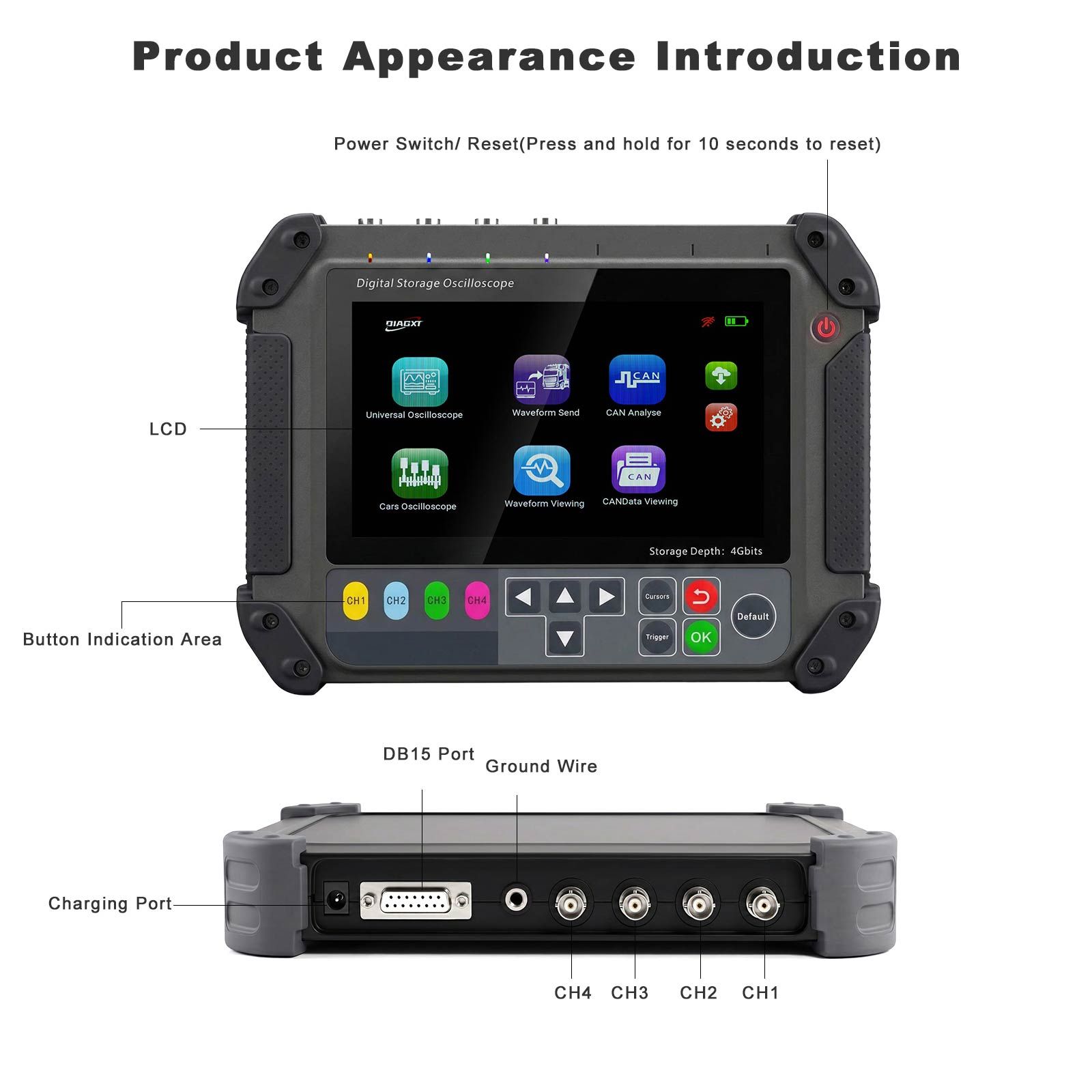 DIAGXT T80 Universal Oscilloscope & Automotive Oscilloscope