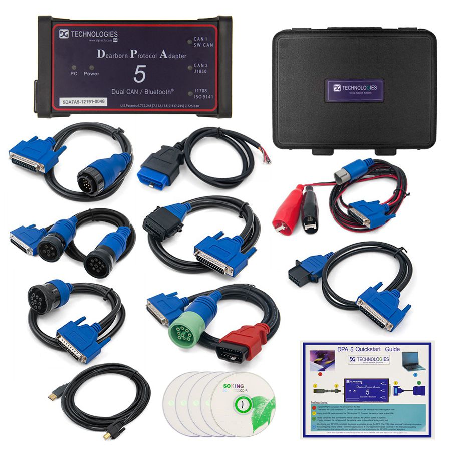 DPA5 Dearborn Protocol Adapter 5 Heavy Duty OBD2 Truck Scanner DPA 5 Diesel Heavy Duty Diagnostic Tool Without Bluetooth