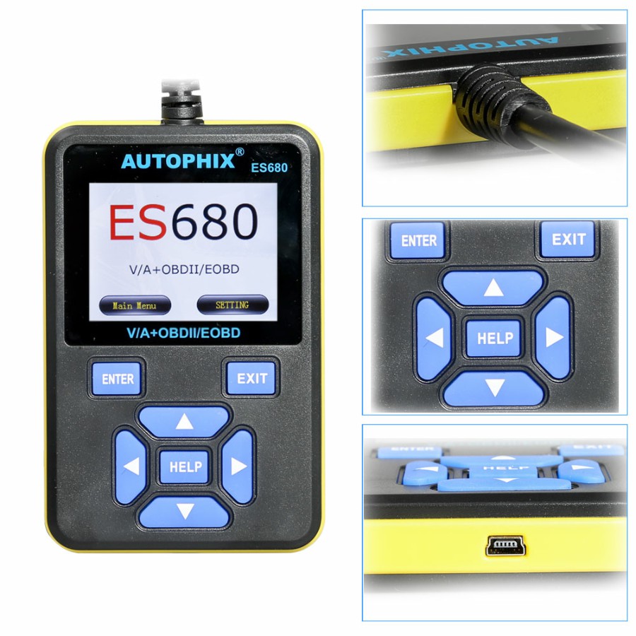 Autophix e - Scan es680 VAG RPO + escáner OBD OBDII multilingüe para asientos Volkswagen Audi Skoda Jetta Golf