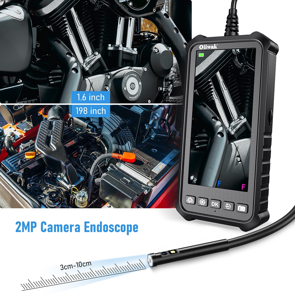 5.5mm Endoscope Camera 1080P Mini Camera Endoscope 5mm Dual Lens Endoscopy  for Car Fishing IP67 Surv