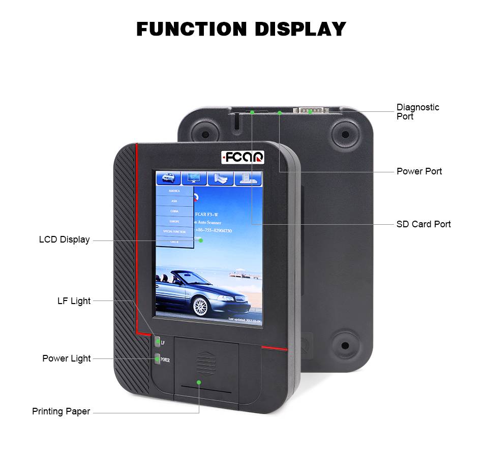 Fcar-F3-W (World Cars) Multi-functional Intelligentzed Automotive Scanner