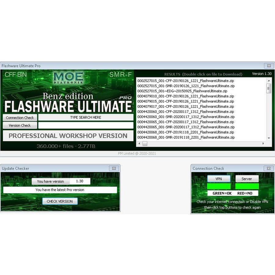 Flashware Ultimate Pro 및 CBFWare Ultimate Pro 1년 무제한 Pro 액세스(365일), 모든 메르세데스-벤츠 공장에서 사용 가능