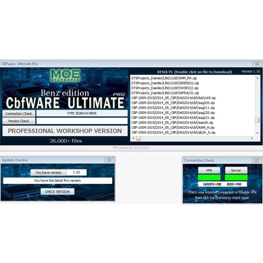 Flashware Ultimate Pro 및 CBFWare Ultimate Pro 1년 무제한 Pro 액세스(365일), 모든 메르세데스-벤츠 공장에서 사용 가능