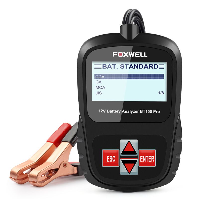 FOXWELL BT100 PRO 12V Car Battery Load Tester Automotive Digital Analyzer Tool 