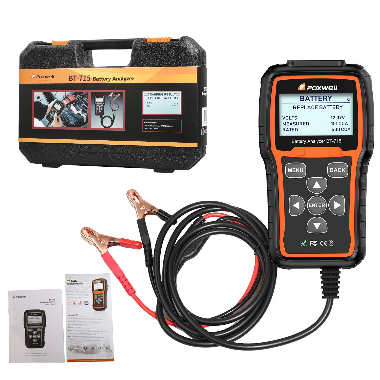 Foxwell BT-715 배터리 분석기는 Foxwell BT-705를 다국어로 교체 가능