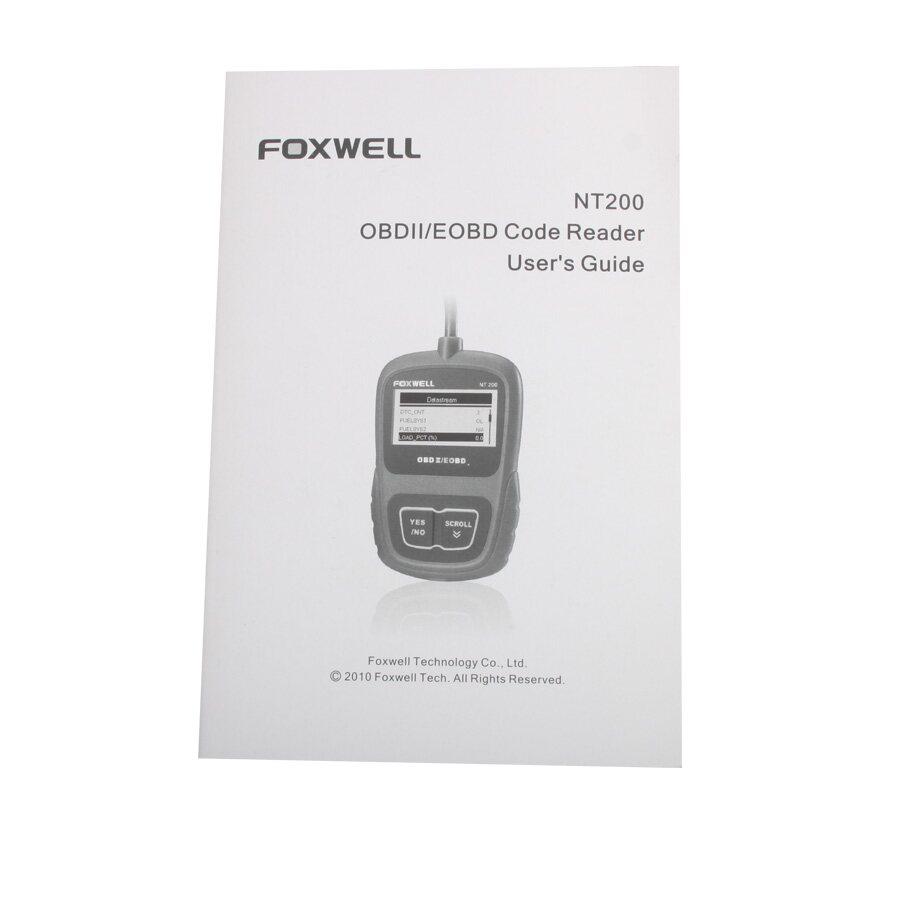 Foxwell can OBDII / eobd Code Reader nt200 multilingüismo y actualización de la vida útil gratuita