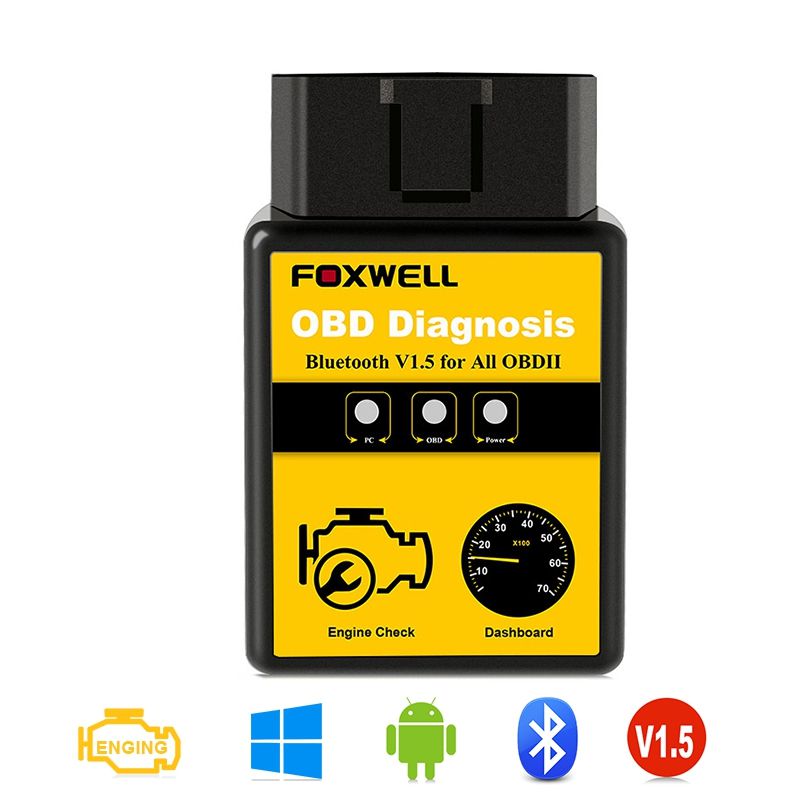 Foxwell obd2 eobd escaneo de automóviles Elm 327 versión Bluetooth lector de código de motor OBDII OBD 2 escaneo de automóviles herramienta de diagnóstico de automóviles