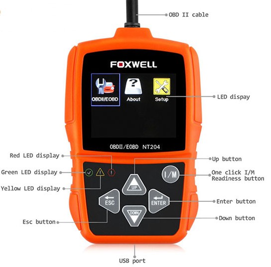 Lector de codificación foxwell nt204 1