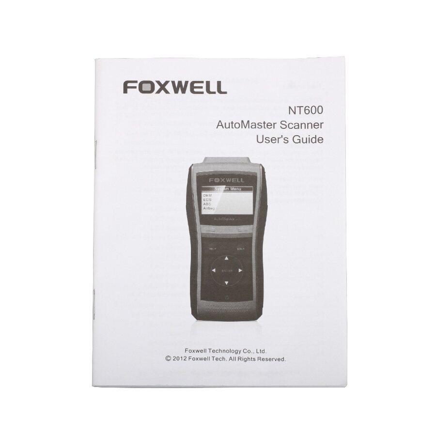 Foxwell NT600 엔진 에어백 ABS SRS 재설정 고장 진단기, 자동차/SUV/미니밴용