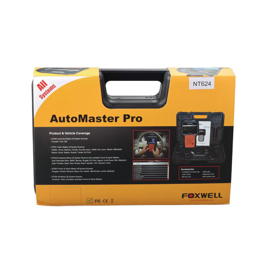 El escáner foxwell nt624 automaster pro All - makes All - Systems admite automóviles en 2015