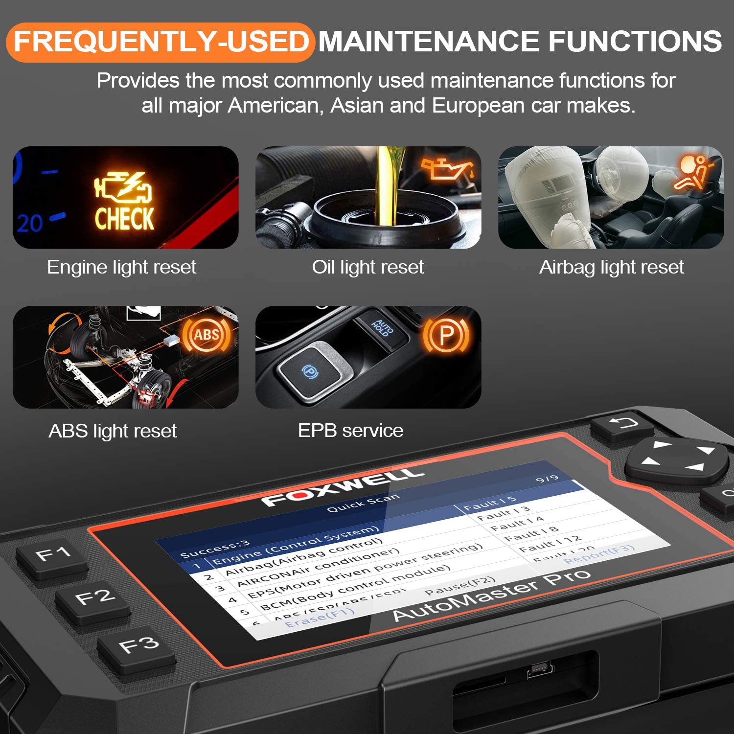 2023 FOXWELL OBD2 Scanner NT624 Elite Car Diagnostic Scanner All Systems ABS/SAS/TPS/Oil/EPB Reset OBD2 Scanner Diagnostic Tool