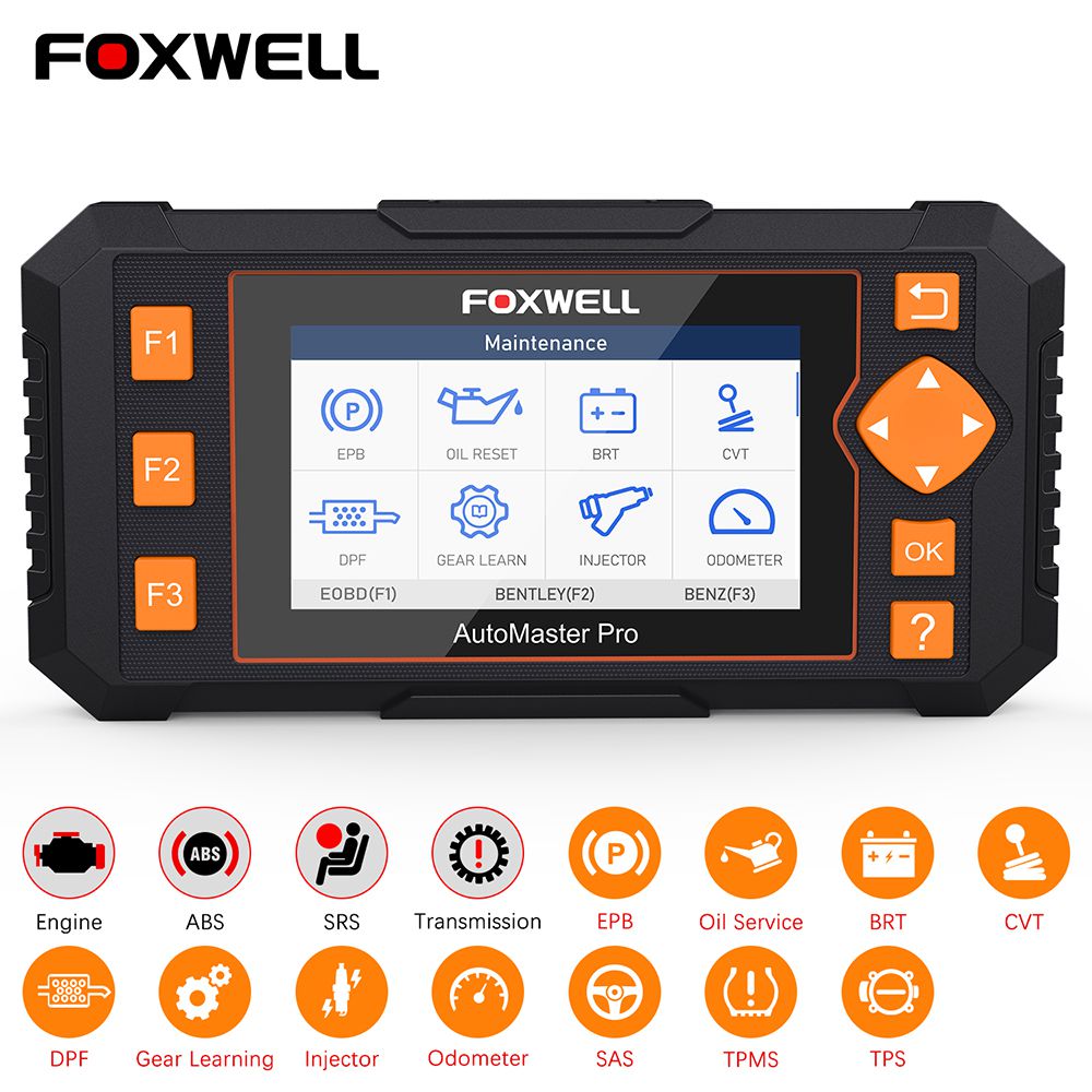 Foxwell NT634 OBD OBD2 스캐너 엔진 ABS SRS 변속기 고장 진단기 11 재설정 기능 OBD 2 코드 리더기 차량 진단 도구