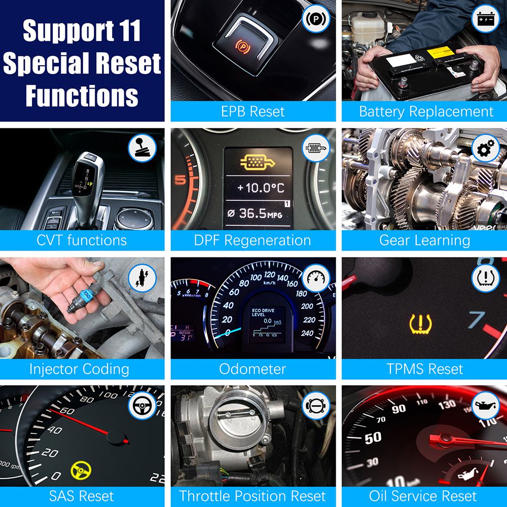 Foxwell nt634 OBD obd2 motor de escaneo ABS SRS transmisión herramienta de diagnóstico de fallas 11 Función de reinicio lectura de código OBD 2 herramienta de diagnóstico de vehículos