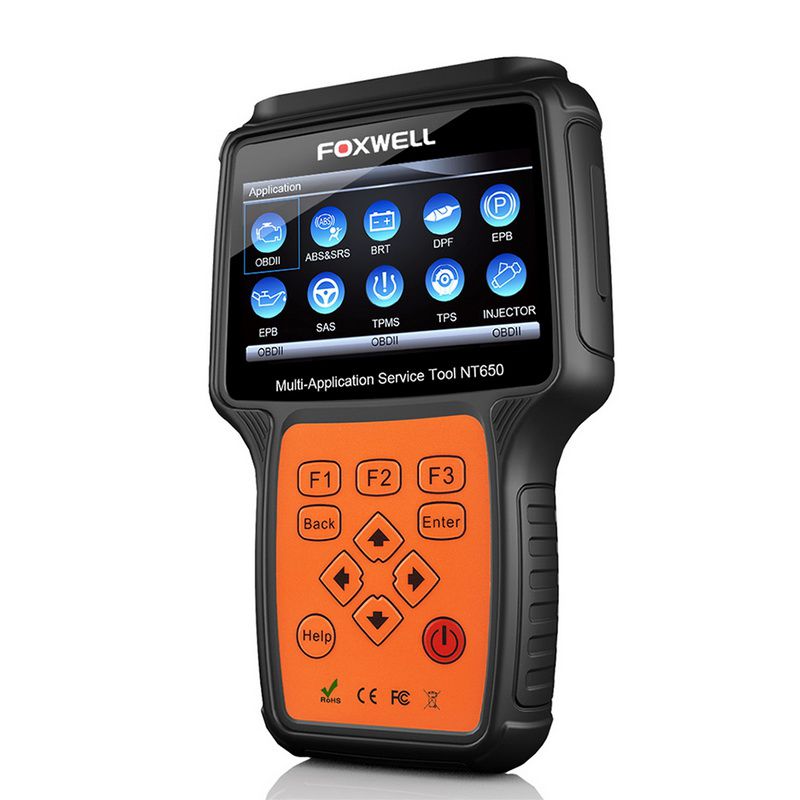 FOXWELL NT650 Elite OBD2 Automotive Scanner SAS A/F OIL BRT DPF 26+ Reset Professional OBD Auto Car Diagnostic Tool OBD2 Scanner