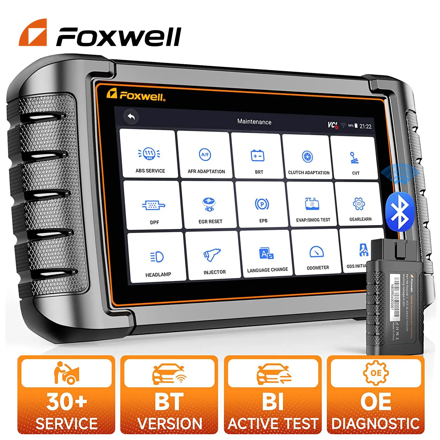 FOXWELL NT809BT OBD2 Bluetooth Automotive Scanner All System BiDirectional Scan Tool 30+ Reset OBD2 Code Reader Diagnostic Tool