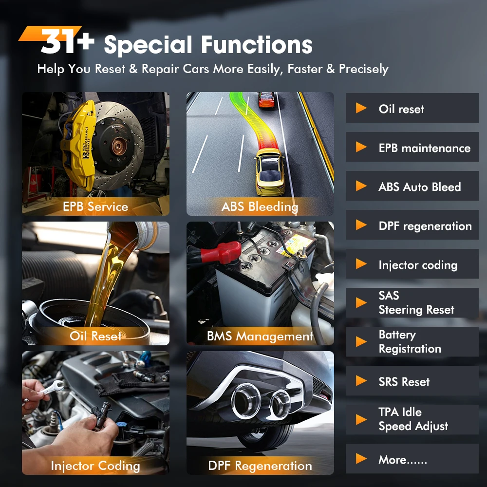 FOXWELL NT809BT OBD2 Bluetooth Automotive Scanner All System BiDirectional Scan Tool 30+ Reset OBD2 Code Reader Diagnostic Tool