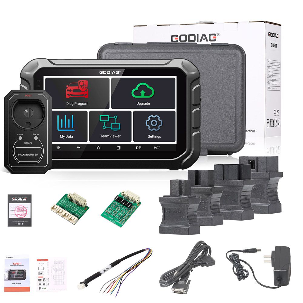 Programadores clave godiag gd801 soporte multilingüe para la corrección de kilometraje ABS EPB tpms eeprom, etc.