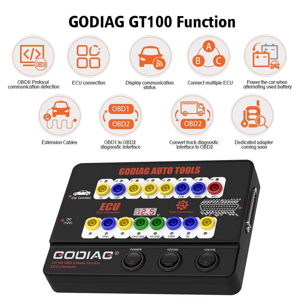 BMW CAS4 CAS4+ 및 FEM/BDC 테스트 플랫폼을 갖춘 GODIAG GT100 분리 키트 ECU 도구