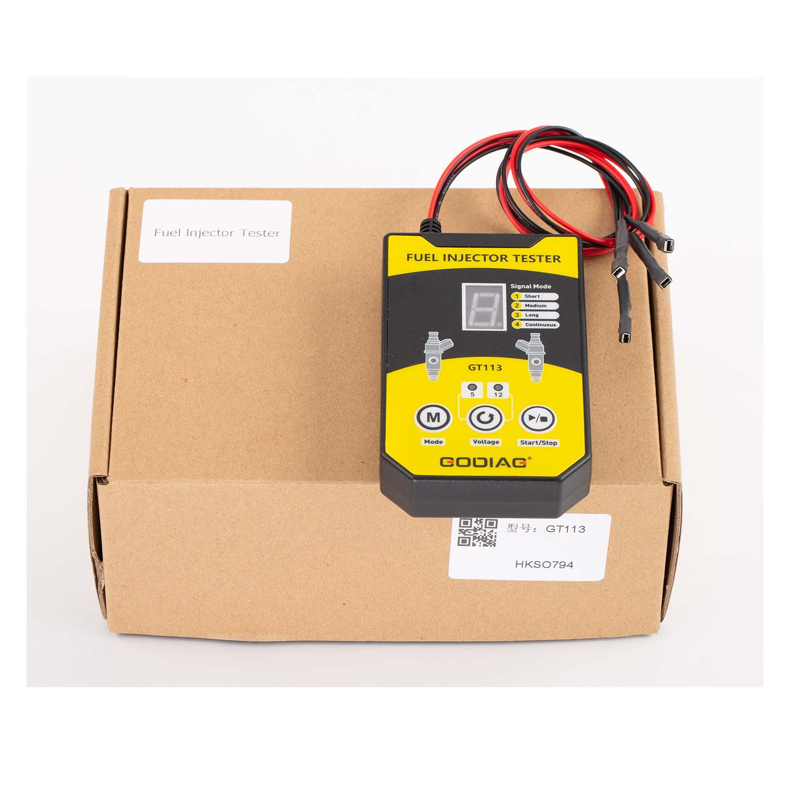 2025 GODIAG GT113 Universal Fuel Injector Tester & Cleaner Kit – 6 Adapter Sizes & 8 Pulse Modes for Cars, Motorcycles & Light-Duty Vehicles