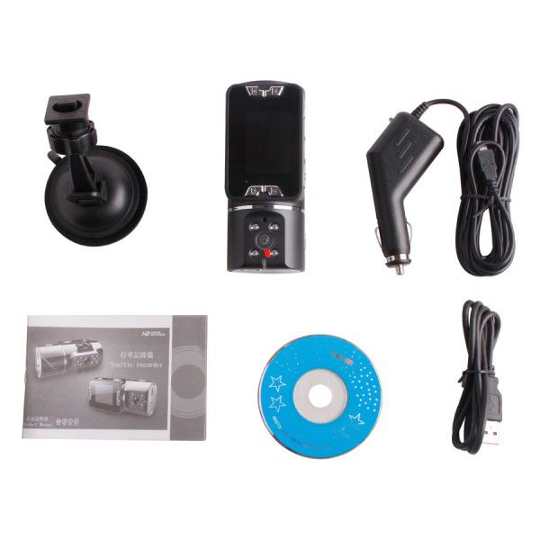 HD 720P 새로운 듀얼 렌즈 대시보드 차량용 카메라 차량용 카메라 DVR