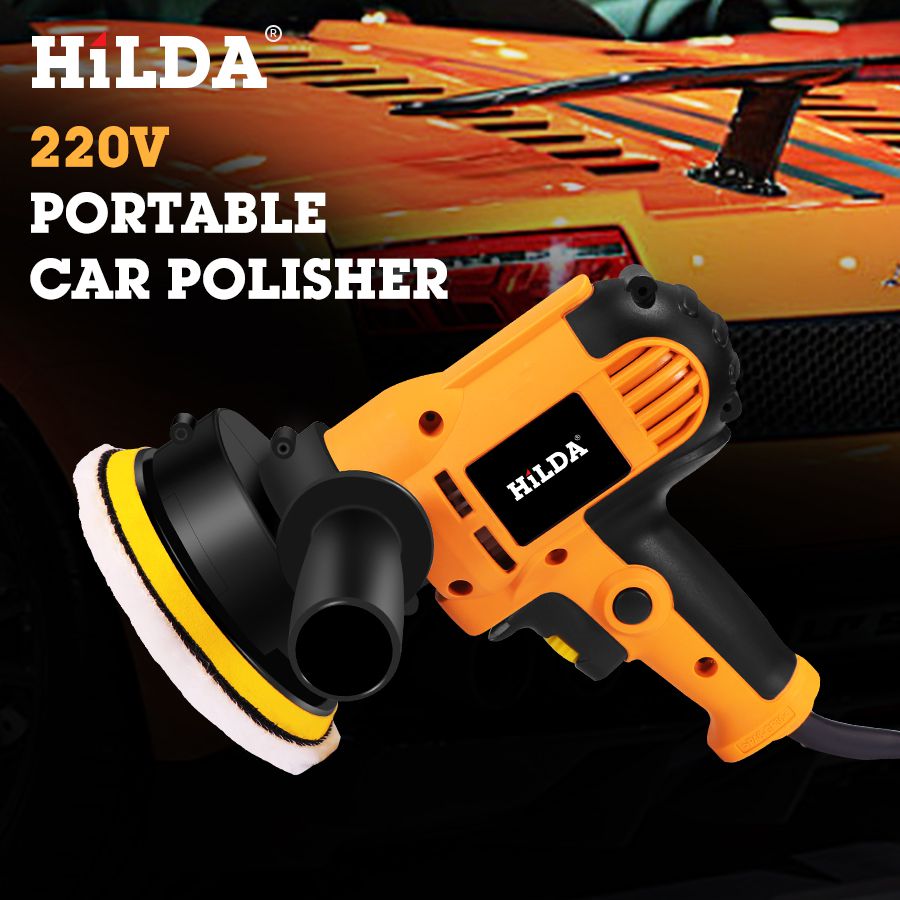 HILDA Car Polisher Machine Auto Polishing Machine Adjustable Speed Sanding Waxing Tools Car Accessories Power Tools