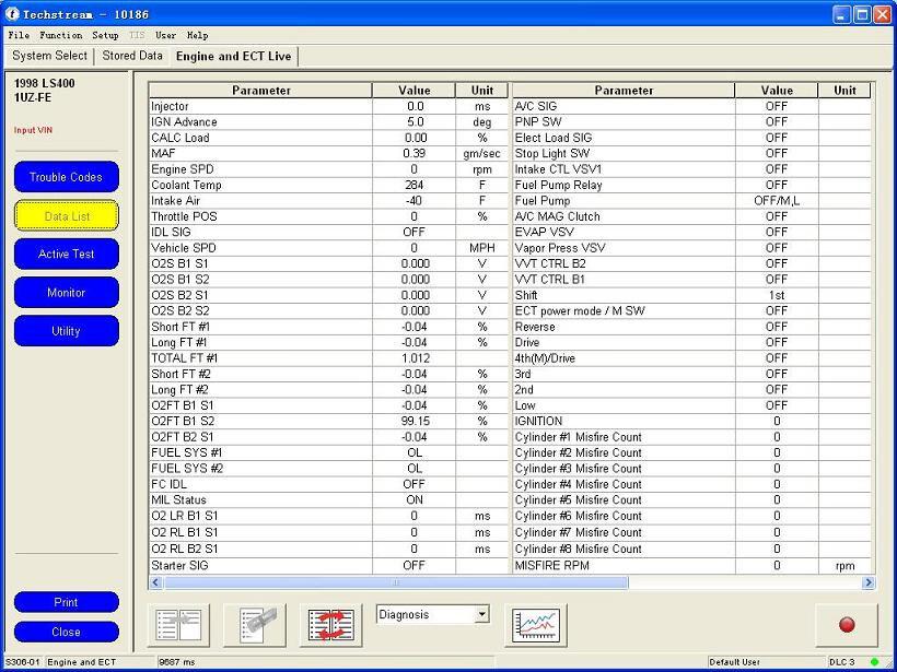 TOYOTA TIS CABLE diagnostic cable