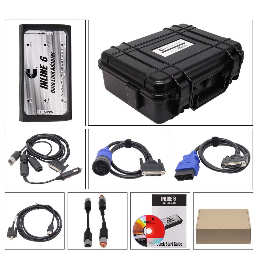 INLINE 6 Data Link Adapter Heavy Duty Diagnostic Tool Scanner Full 8 cable