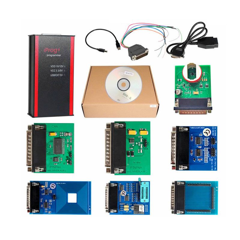 Versión completa del v87 iprog + pro programer, con adaptadores de sonda + adaptadores de tarjeta SD iprog plus pcf79xx + adaptadores rdif universales