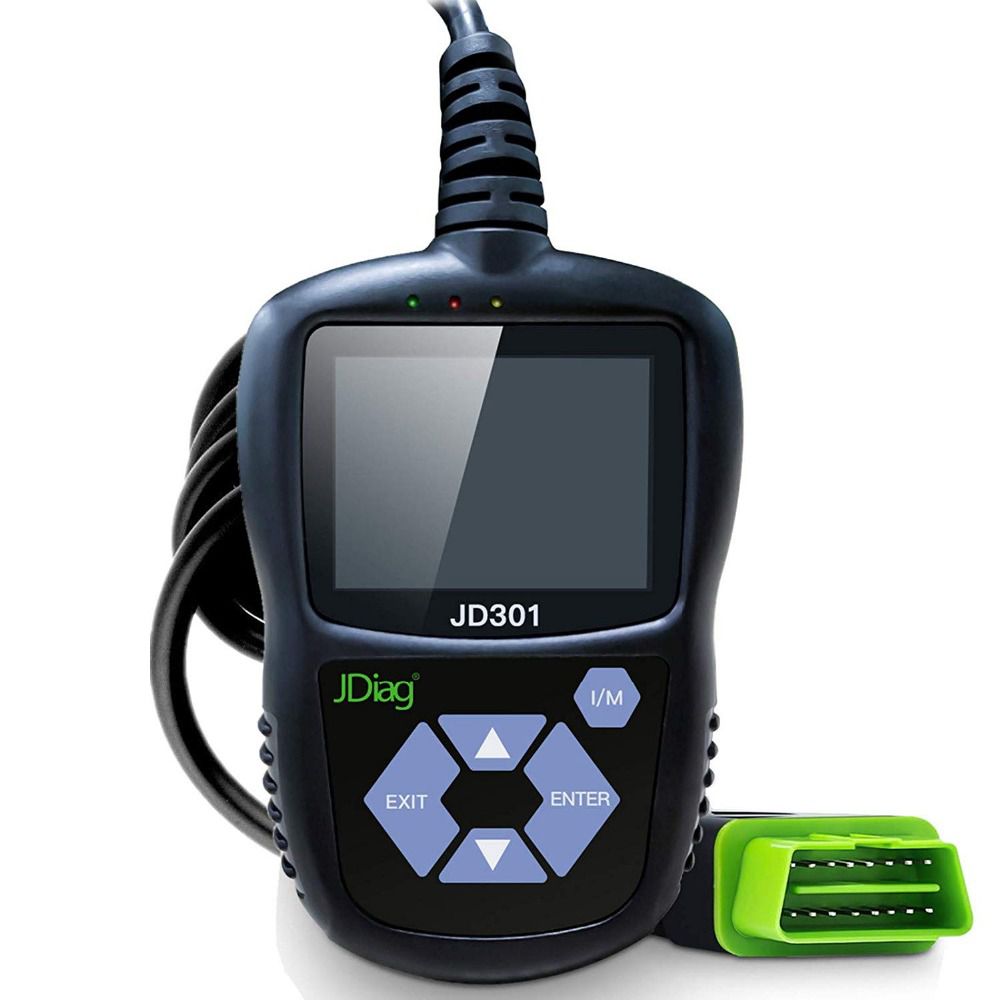 JDiag JD301 OBD2 스캐너 자동차 엔진 고장 코드 리더기 CAN 진단 고장 진단기(블랙)