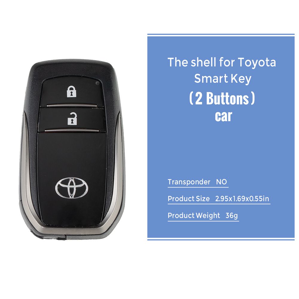 La carcasa de la llave del botón Toyota Highlander 1690 tipo 2 es adecuada para la llave inteligente XM 5 piezas / lote