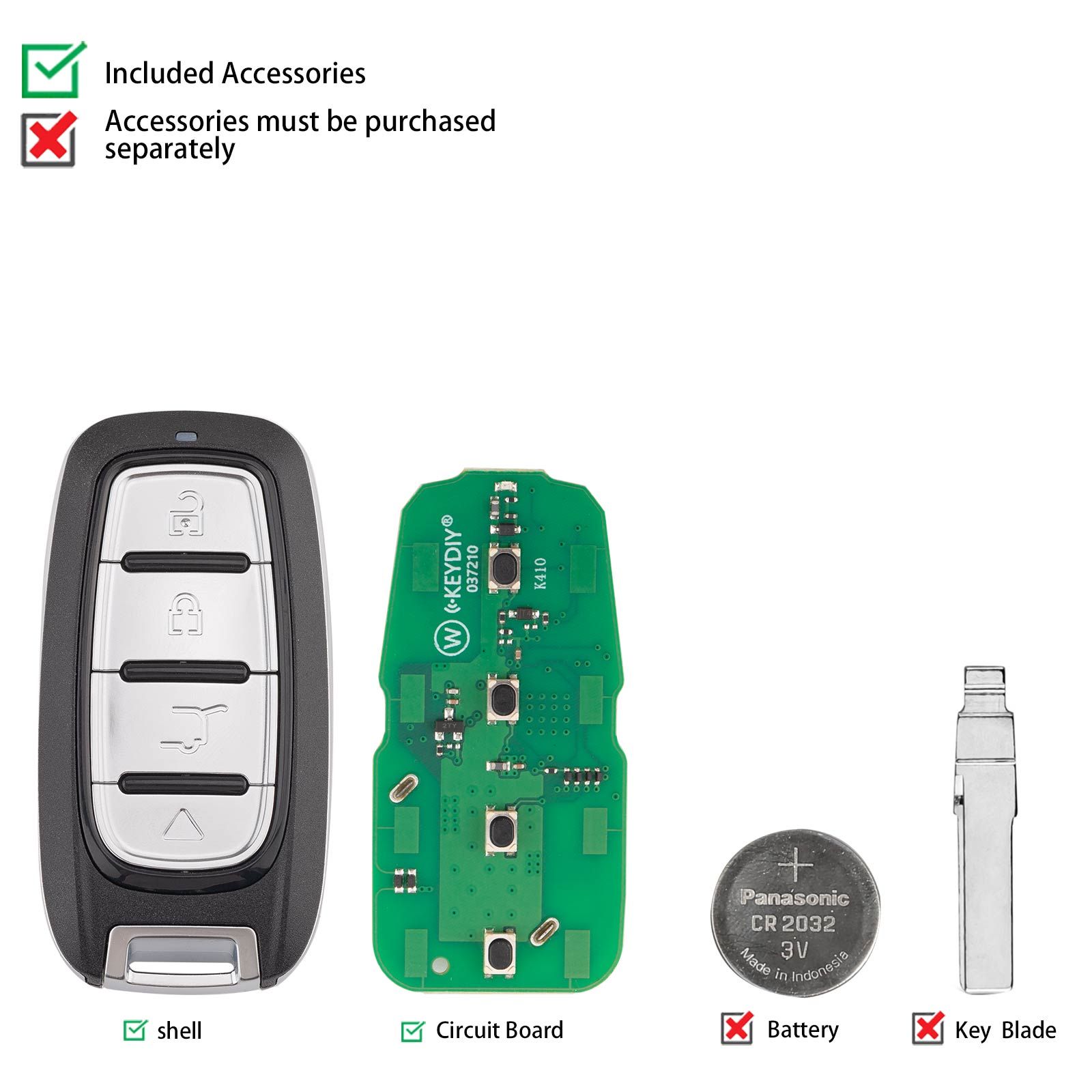 KEYDIY KD TB27-4 Universal Smart Remote Key 4 Buttons for Chrysler Type 5pcs/lot