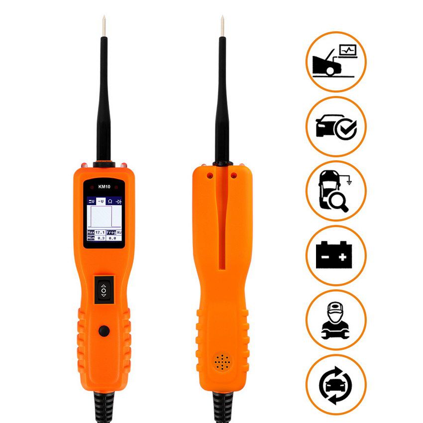 KM10 Automotive Circuit Tester Power Probe Kit Diagnostic Test Tool Vehicle Voltage Signal Diagnostic/Components Activated/Continuity Short Testing for 12-24V Auto Electrical System