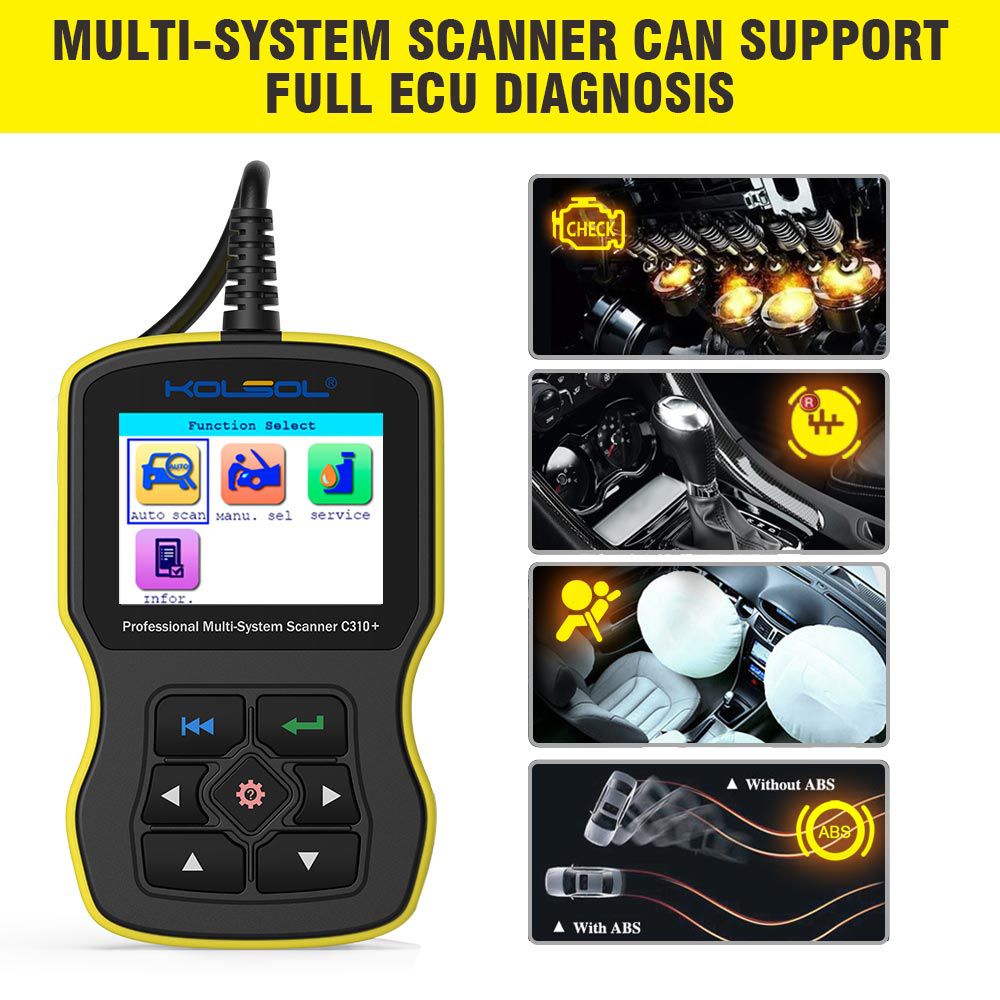BMW kolsol c310 escaneo de código de la herramienta de diagnóstico de fallas de todo el sistema