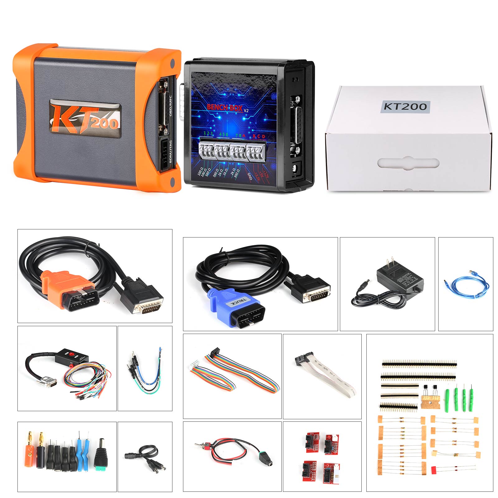 [Basic Auto Version] KT200 ECU Programmer Master Version Support ECU Maintenance Chip Tuning DTC Code Removal OBD/BOOT/BDM/JTAG