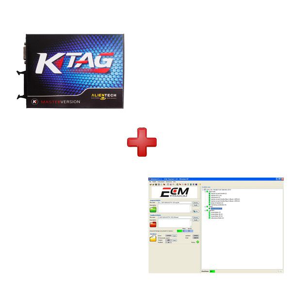 KTAG K-TAG V2.10 Plus ECM 티타늄 V1.61 및 18475 드라이브