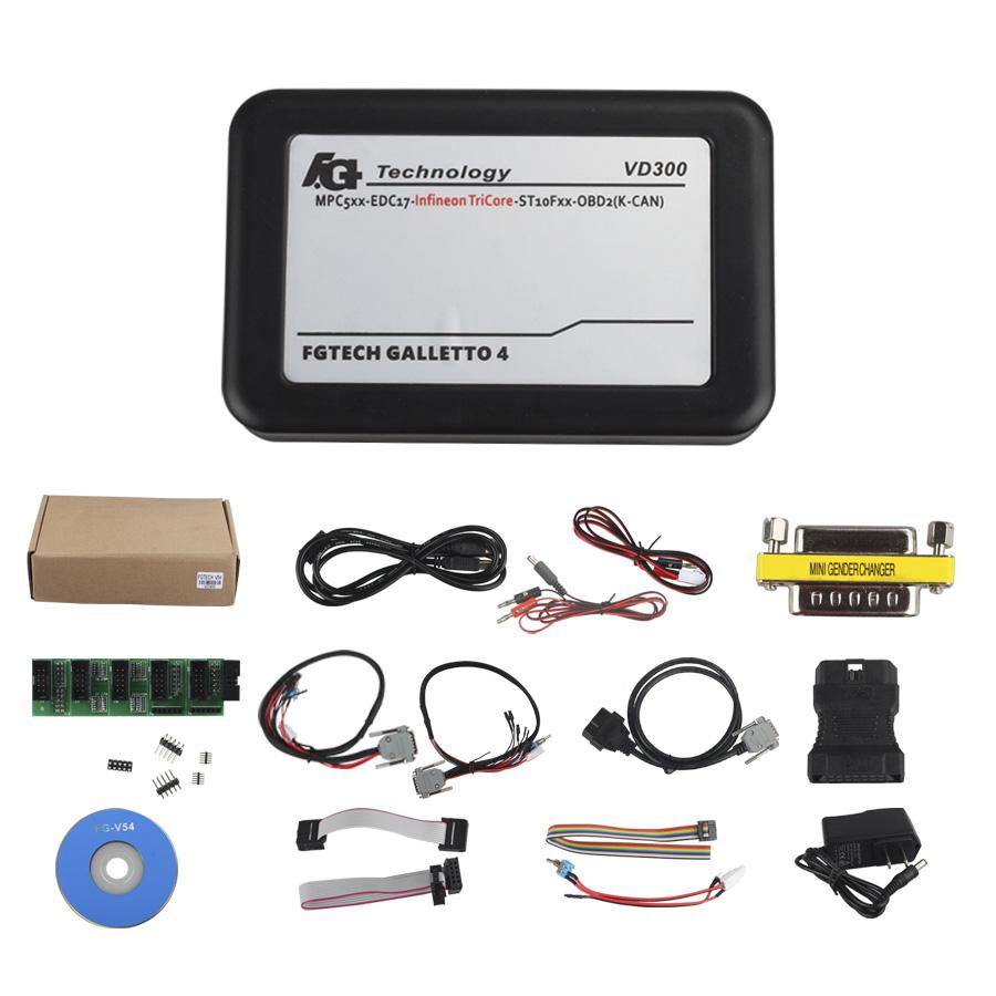 최신 VD300 V54 FGTech Galletto 4 기본 BDM-TriCore-OBD 기능